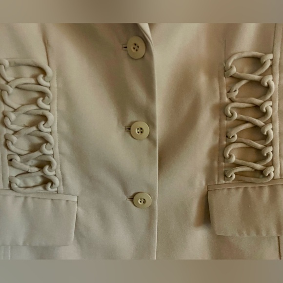 NWT’s Together Tan/Beige Button Up Long Sleeve Pocketed Look Blazer/Jacket Sz 10 - Picture 5 of 8
